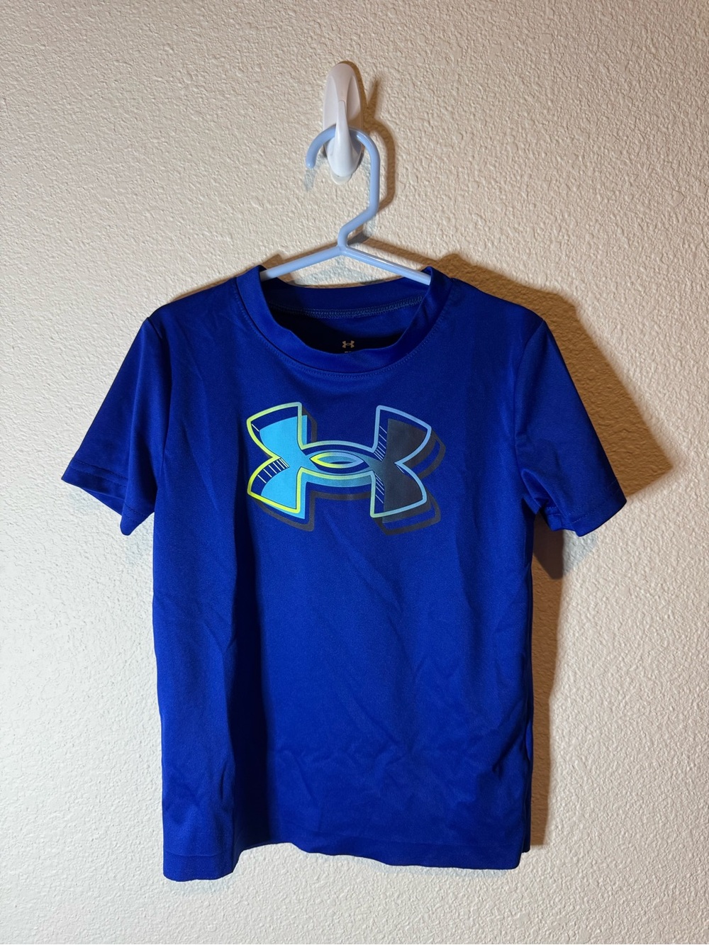 Under Armour Blue Short Sleeve Logo Performance Tee